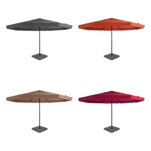 vidaXL Outdoor Umbrella Parasol with Fillable Base Patio Sunshade Sun Shelter - Image 7