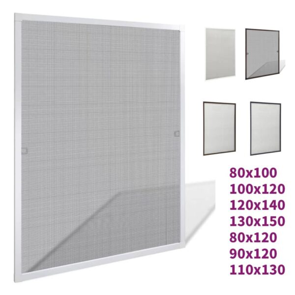 vidaXL Insect Screen Mosquito Net Window Bug Screen Fiberglass Mesh Aluminum - Image 8