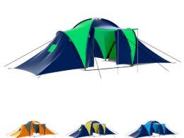 vidaXL Camping Tent Pop up Backpacking Tent Family Tent for Outdoor Hiking