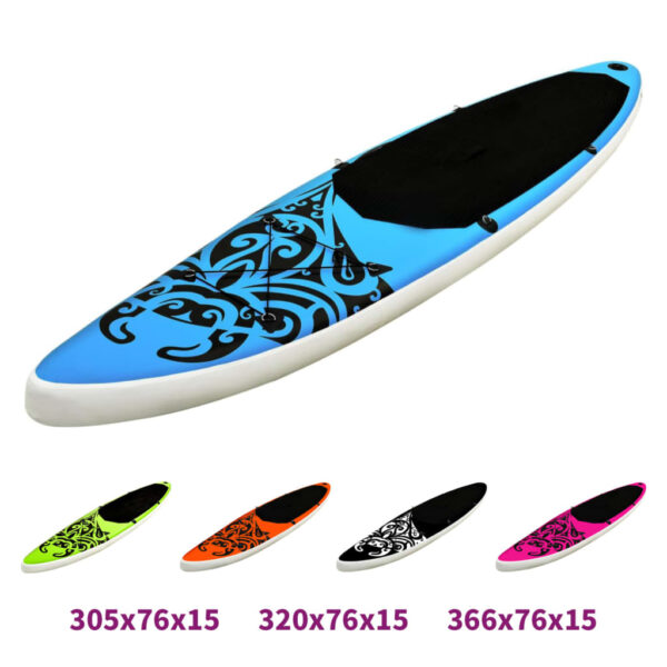 vidaXL Inflatable Stand Up Paddleboard Set SUP Surfboard Surfing Paddle Board - Image 6