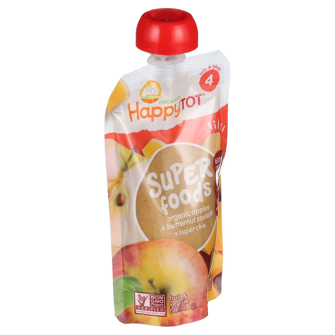 Happy Tot Organic Stage 4 Pouch Food Apple & Squash (16x4.22 Oz) - Image 4