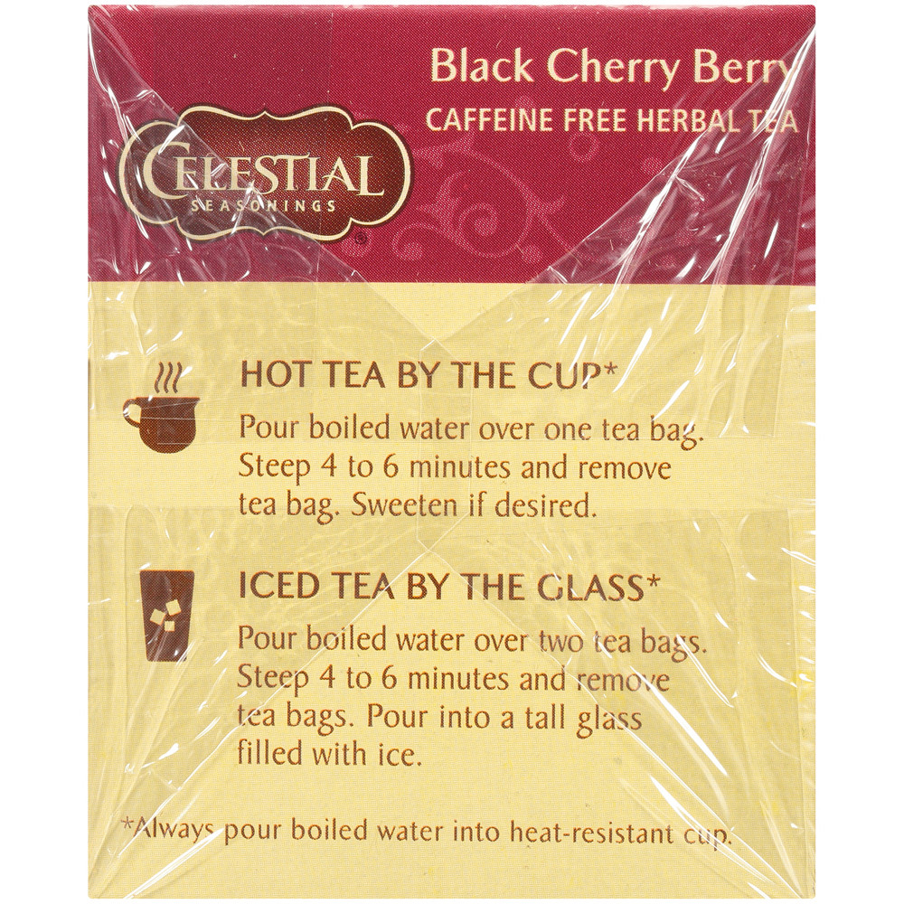 Celestial Seasonings Black Cherry Berry Herbal tea 20 Tea Bags (Pack of 6 Boxes) - Image 5