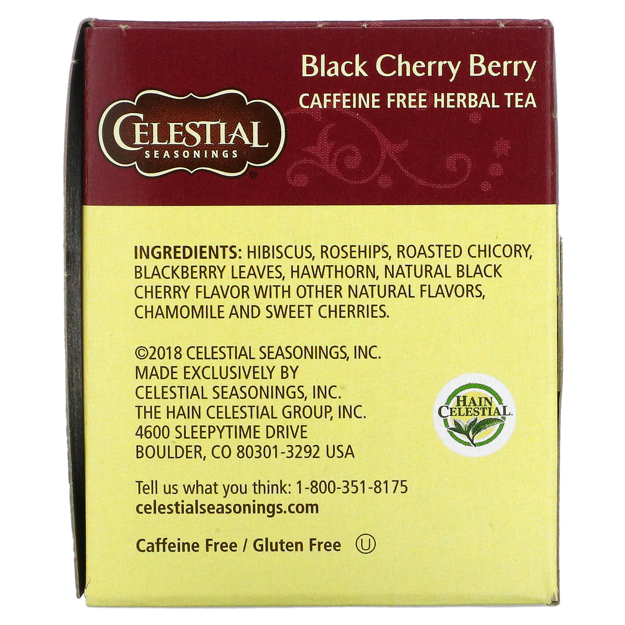 Celestial Seasonings Black Cherry Berry Herbal tea 20 Tea Bags (Pack of 6 Boxes) - Image 2