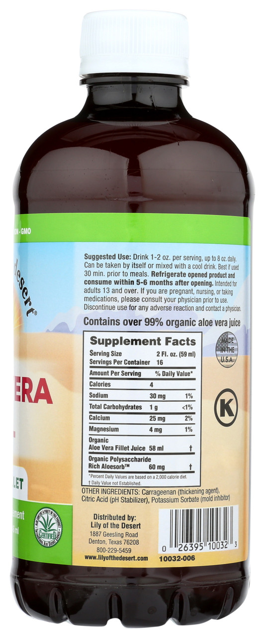 Lily Of The Desert Whole Leaf Aloe Vera Gel (12x32 Oz) - Image 3