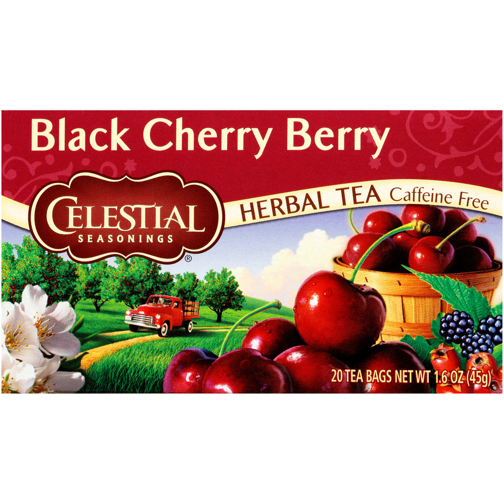 Celestial Seasonings Black Cherry Berry Herbal tea 20 Tea Bags (Pack of 6 Boxes)
