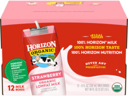Horizon Organic Low-Fat Strawberry Milk 1 x 12 Pack