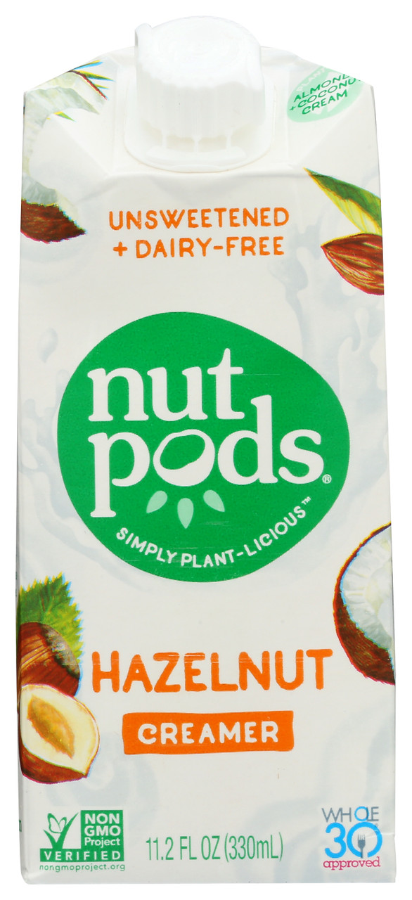 Nut Pods Hazelnut Creamer Unsweetened Dairy-Free 11.2 oz (Pack of 12)