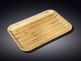 Bamboo Dish 11" inch X 7" inch | For Appetizers / Barbecue / Burger Sliders