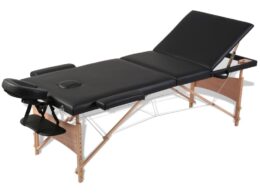 vidaXL Massage Table Portable Massage Bed Salon Therapy Beauty Table 3 Zones