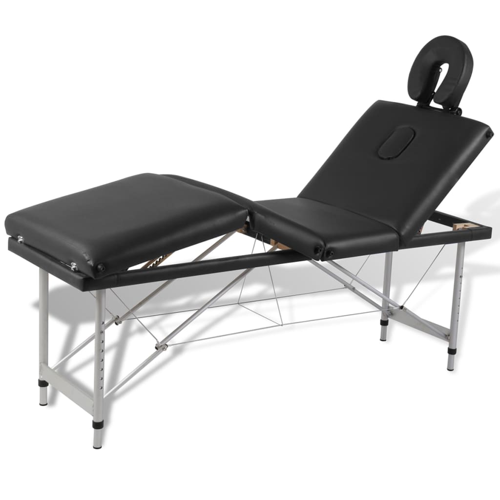 vidaXL Foldable Massage Table Bed Beauty Table 4 Zones with Aluminum Frame - Image 2