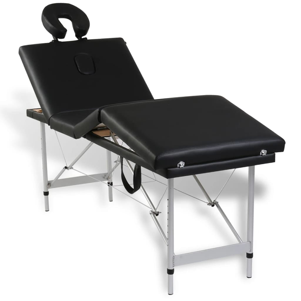 vidaXL Foldable Massage Table Bed Beauty Table 4 Zones with Aluminum Frame - Image 5