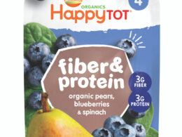Happy Tot Organics Fiber & Protein, Pears, Blueberries and Spinach (16x4 OZ)