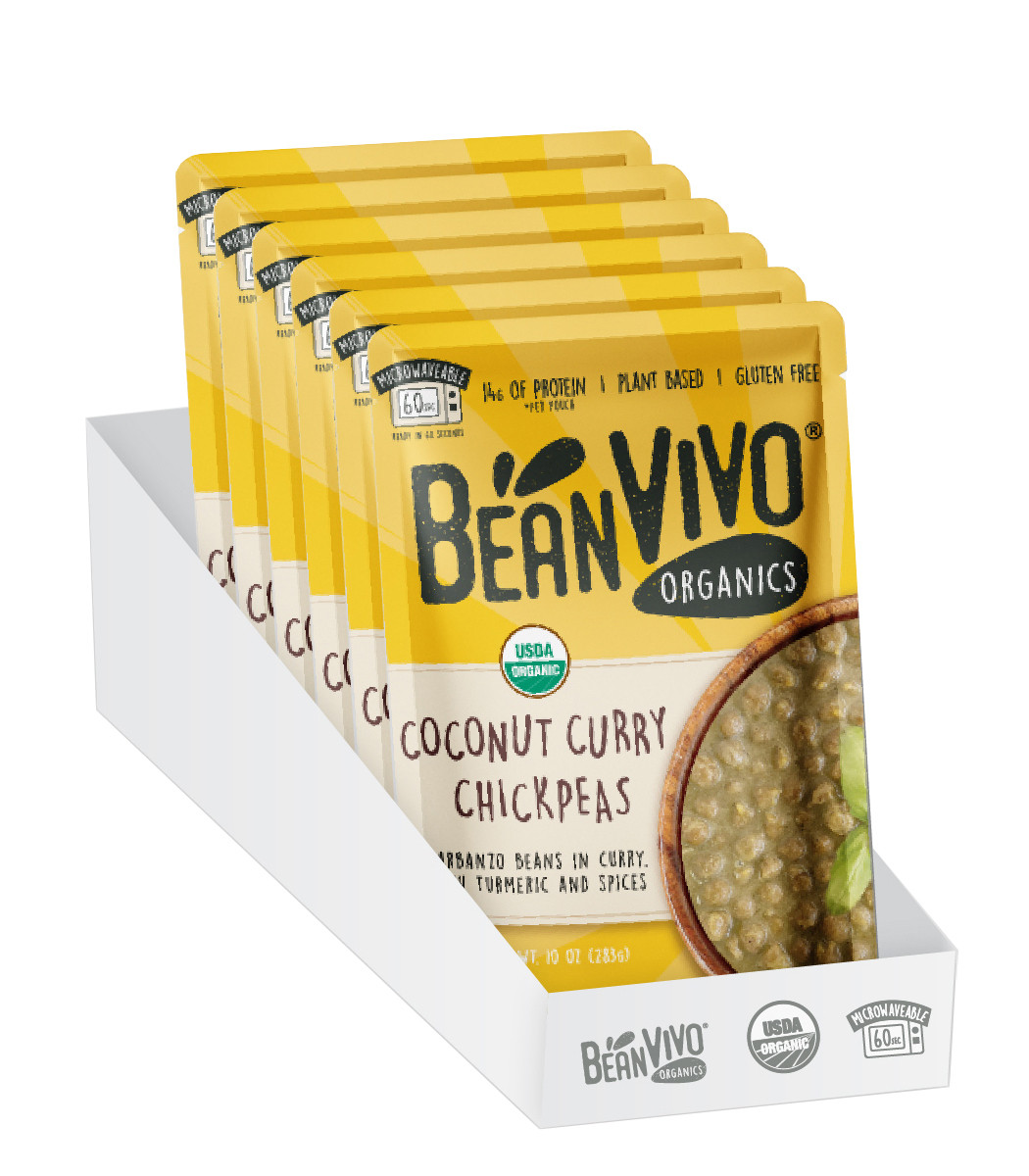 BeanVivo Organic Coconut Curry Chickpeas 10 oz (Pack of 6) - Image 3