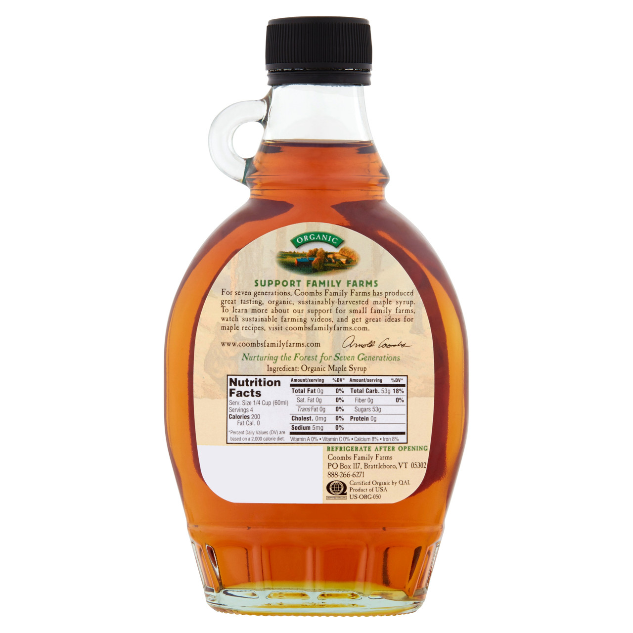 Coombs Family Farms Grade A Dark Amber, Glass (12x8Oz) - Image 3