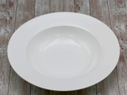 Professional Rolled Rim White Deep Plate 12" inch |32 Oz