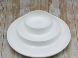 White Divided Dish 10" inch | 25.5 Cm