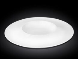 White Round Plate / Platter With Super Wide Rim 13.75" inch