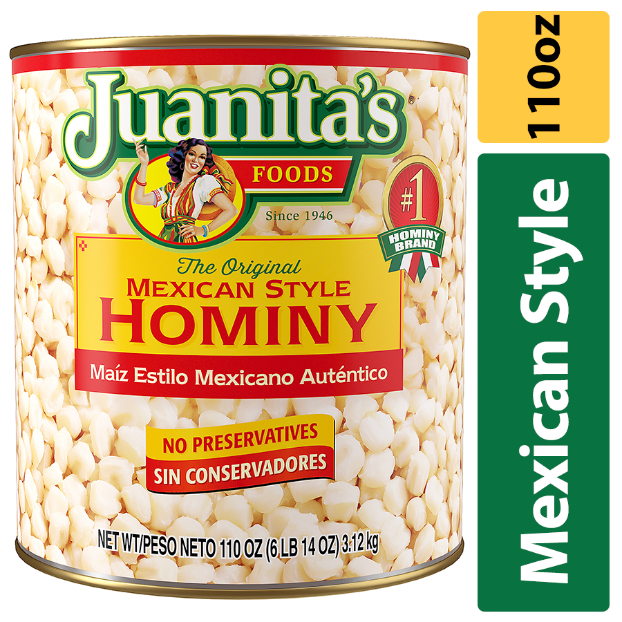 Jaunita's Mexican Style Hominy 110 oz (Pack of 6)
