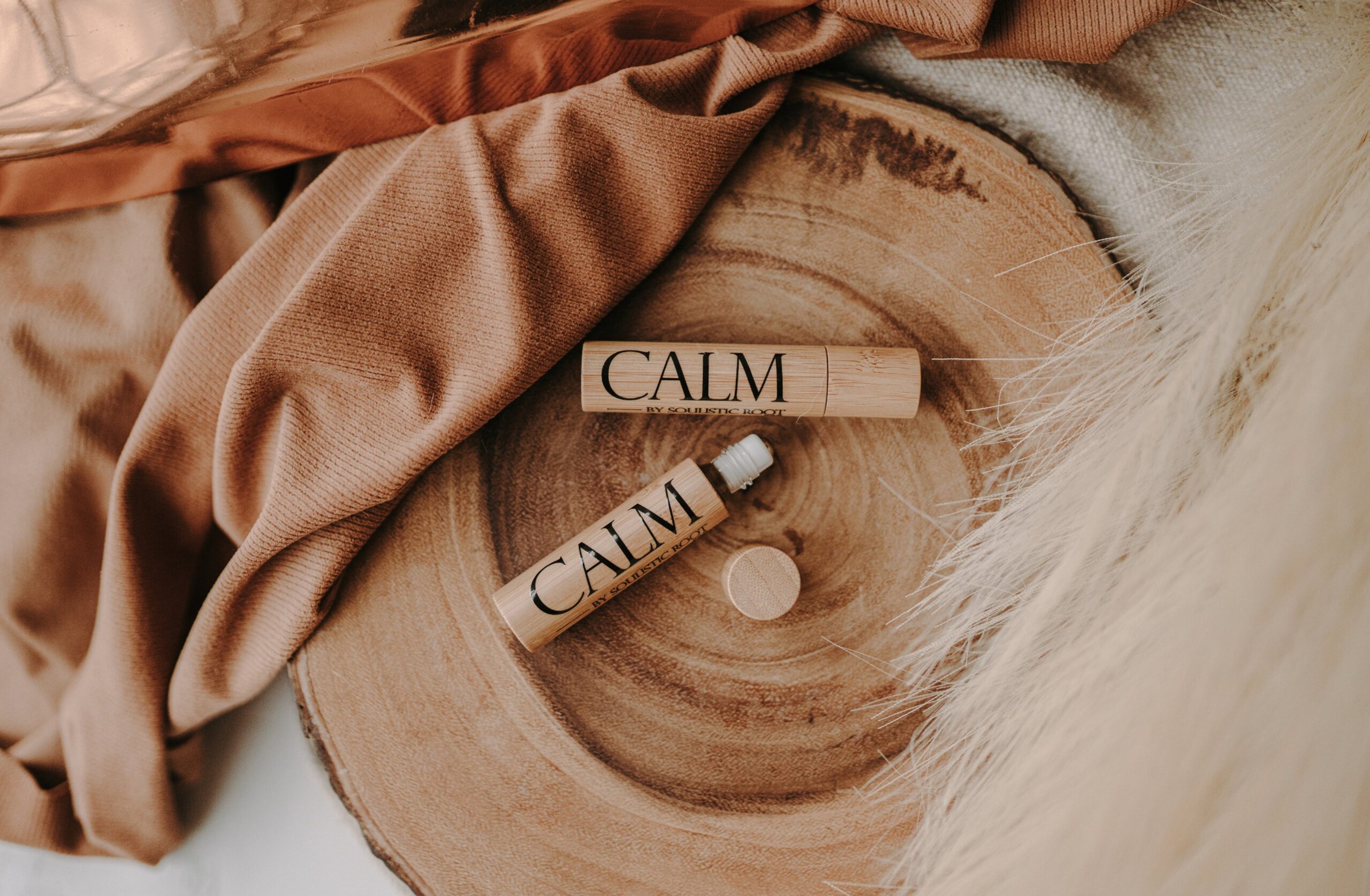 Calm Essential Oil Bamboo Roller - Image 2