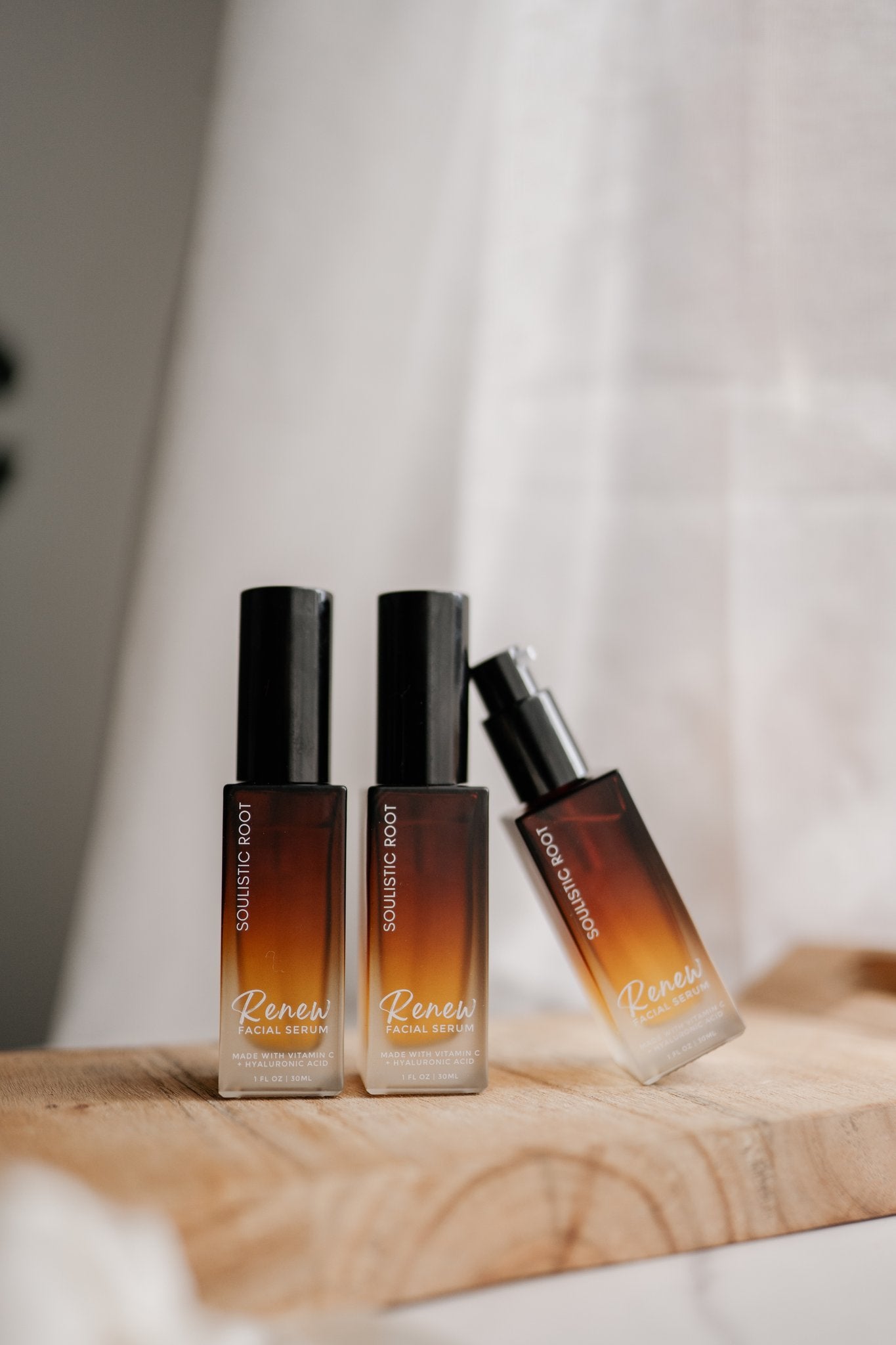 Renew Facial Serum – Hydrating Vitamin C + Hyaluronic Acid Skincare - Image 2