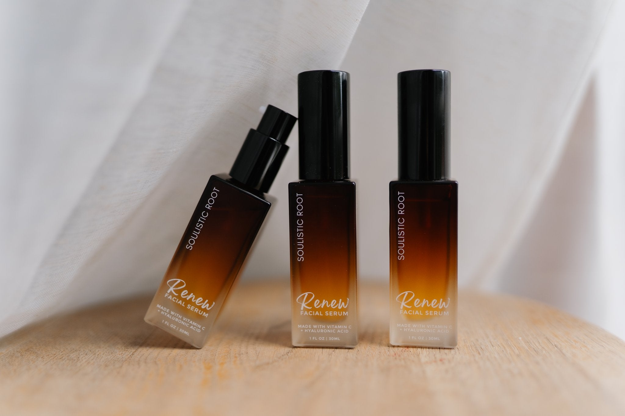 Renew Facial Serum – Hydrating Vitamin C + Hyaluronic Acid Skincare - Image 3