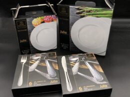 Fine Julia Porcelain 24 Piece Dinnerware Set For 6