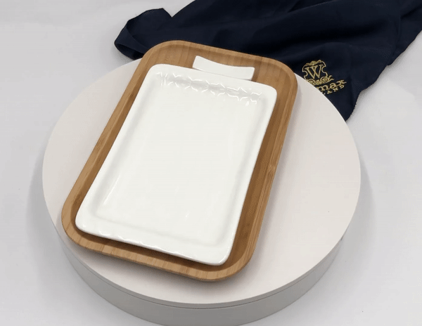 3 Piece Japanese Sushi Set For One Including Chopstick Rest And 2 Platters - Image 3