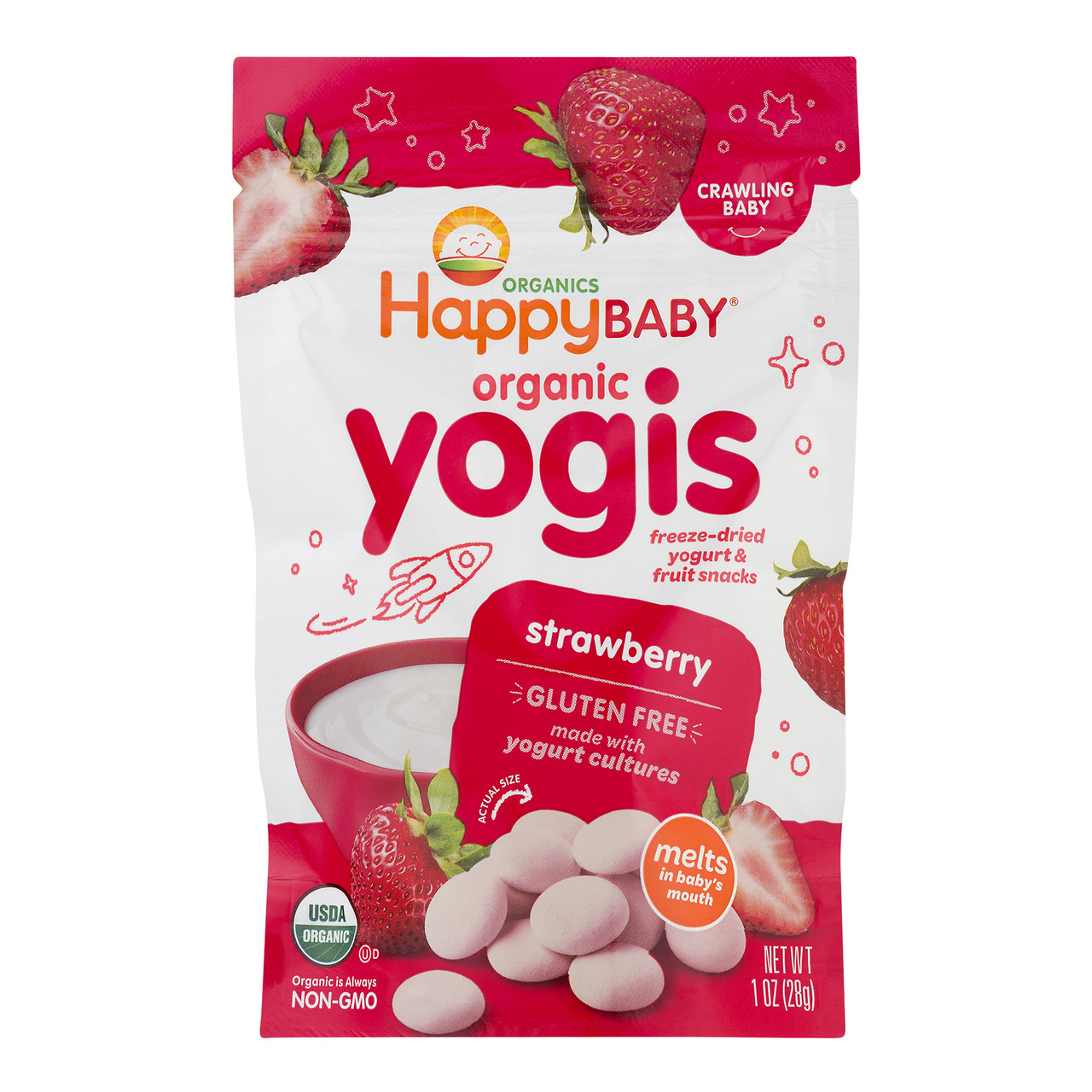 Happy Baby Strawberry Yogurt Melts (8x1 Oz)