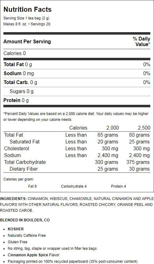 Celestial Seasonings Cinnamon Apple Spice Tea 20 Tea Bags (Pack of 6 Boxes) - Image 2