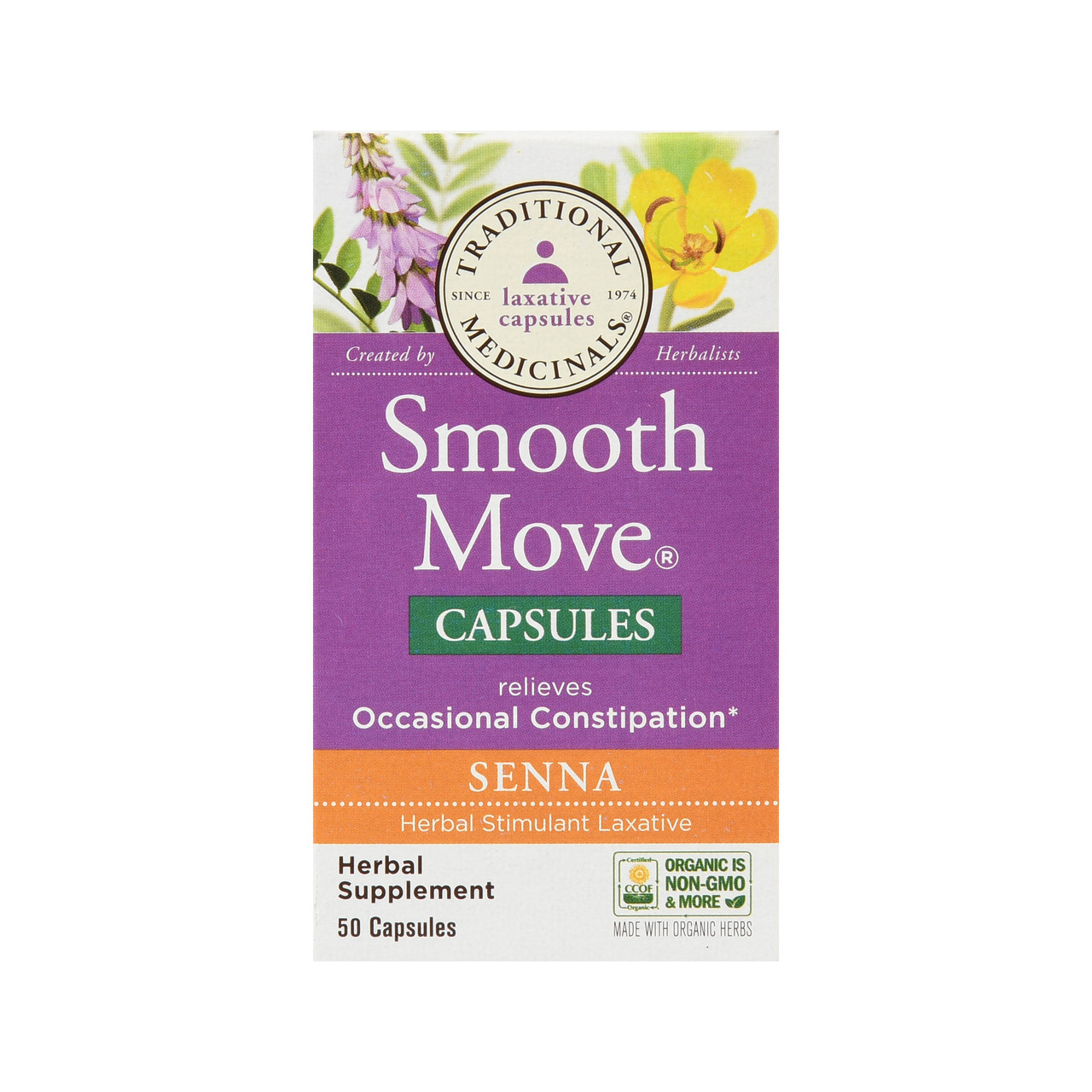 Traditional Medicinals Senna Smooth Move Capsules 50 Capsules