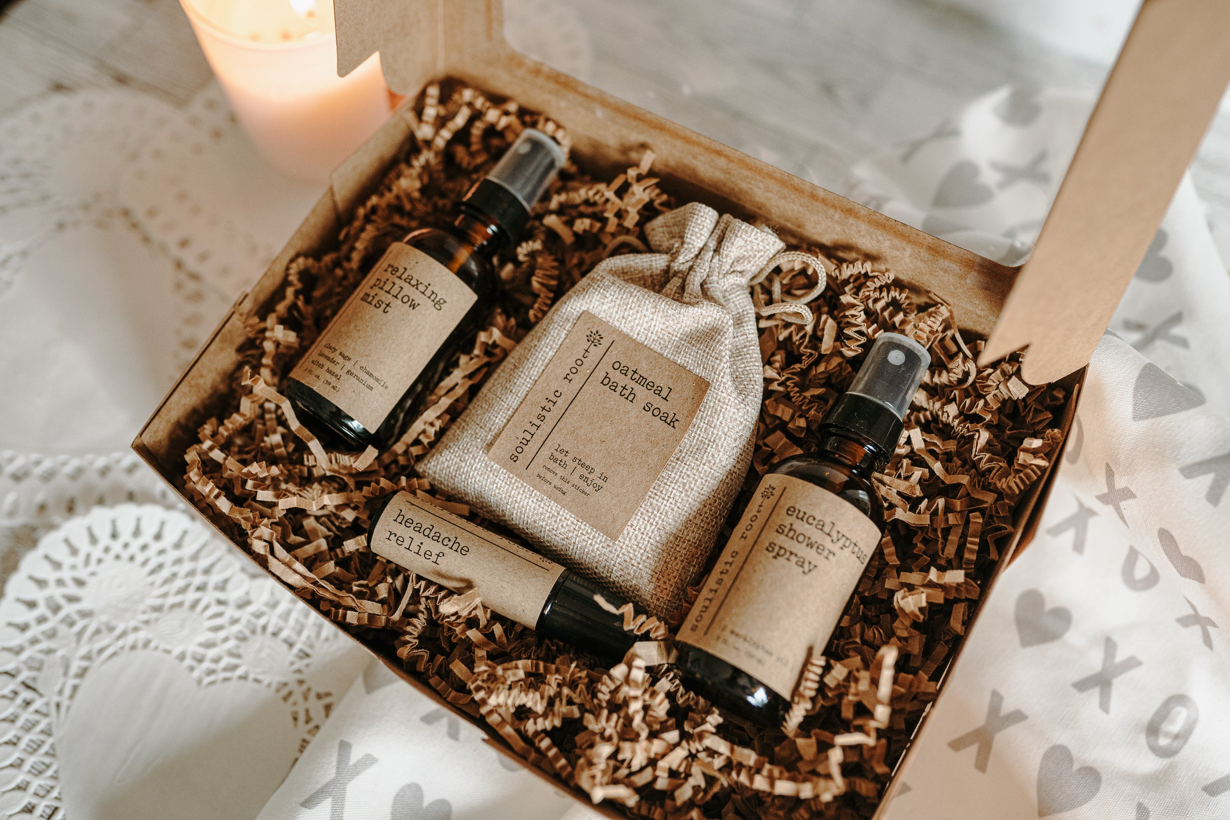 Gift Set- Shower Spray, Pillow Mist, Oatmeal Soak, Headache Relief - Image 2