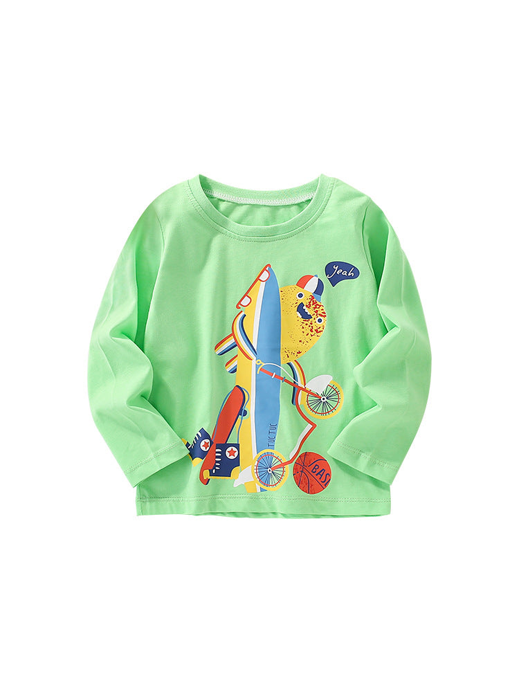 Toddler Boy Cartoon Pattern Crewneck Casual Shirts - Image 22