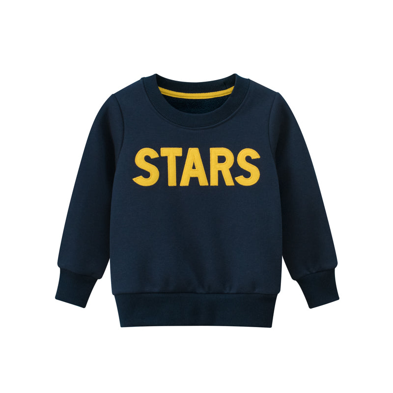 Boys Letter Print Round Collar Sweatshirt - Image 12