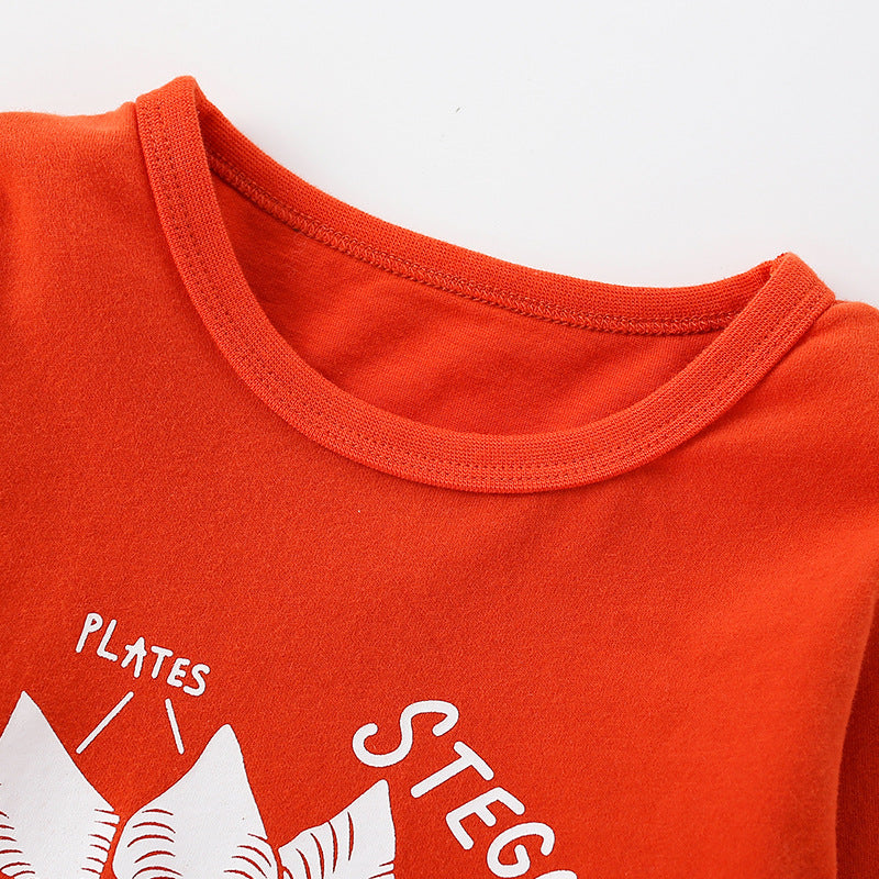 Baby Boy Cartoon Dinosaur Pattern Long Sleeve Cool Shirt - Image 2