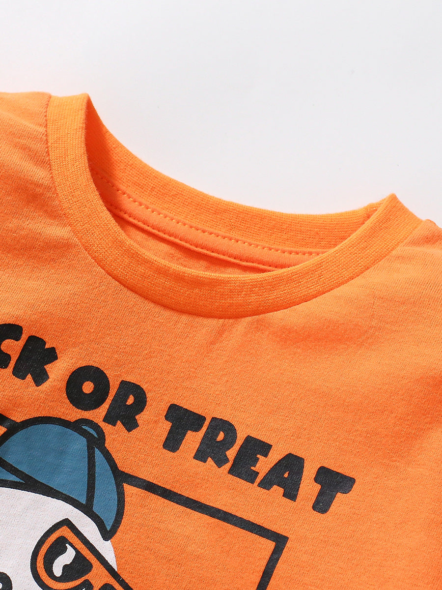 Arrival Autumn Kids’ Long Sleeves Little Ghost Pattern T-Shirt In European And American Style For Summer - Image 4