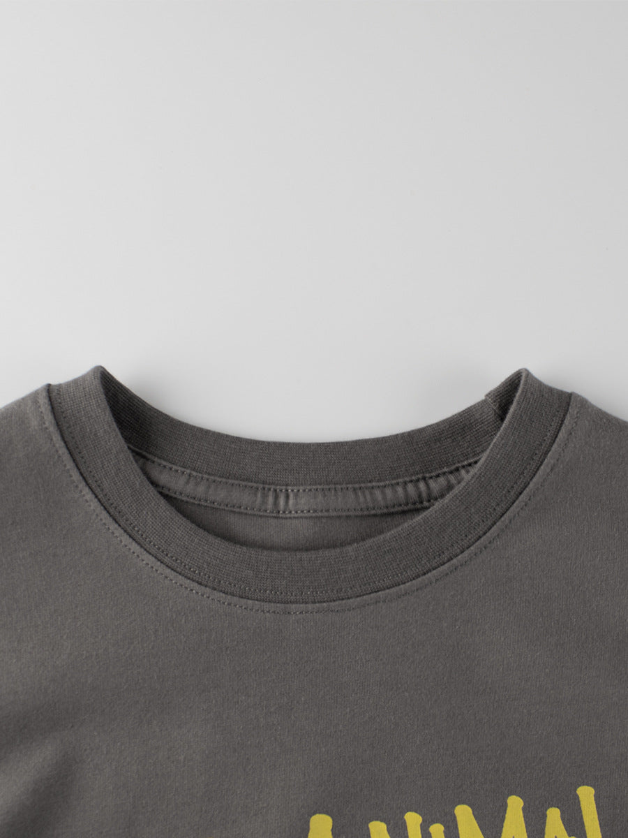 Arrival Kids Dinosaur Cartoon Print Crew Neck Long Sleeves Sweatshirt - Image 2