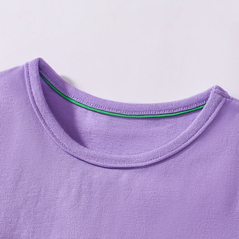 Summer Pure Cotton Animals Cartoon Pattern Short Sleeves Dress for Stylish Girls - Image 4