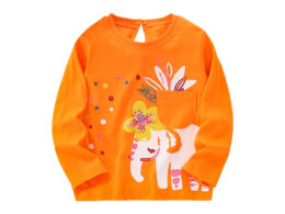 Baby Girl Cartoon Print Pattern Comfy Cotton Top Shirt