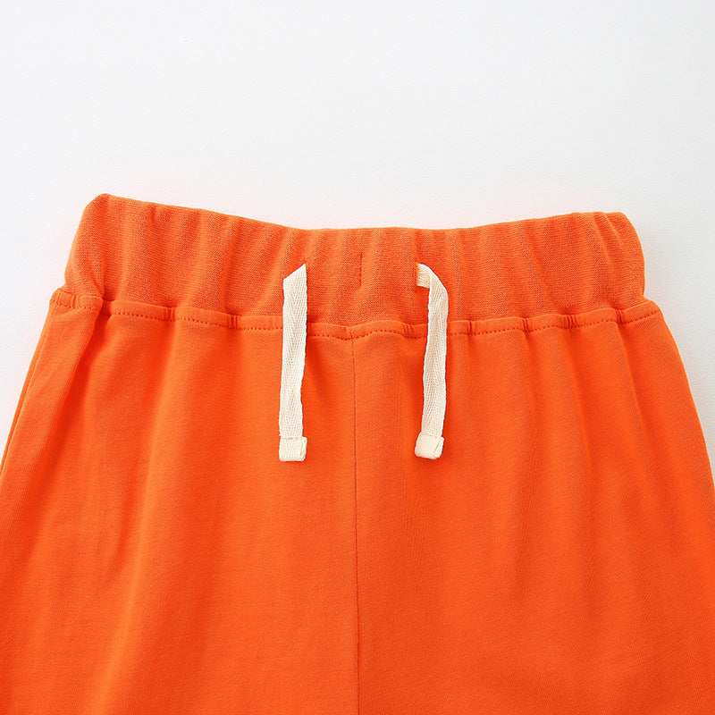 Summer Baby Kids Jungle Animals Cartoon Pattern T-shirt and Shorts Clothing Set for Boys - Image 4