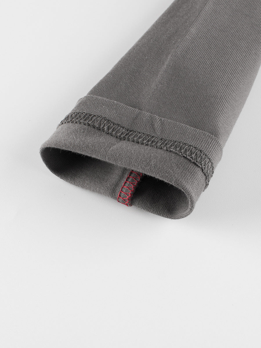 Autumn Arrival Kids Girls Cartoon Print Crew Neck Long Sleeves Color Patchwork Shirt - Image 2