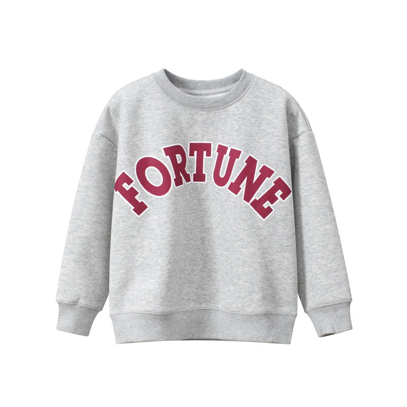 Children Letter Print Pattern Unisex Long Sleeve Hoodies In Autumn - Image 9