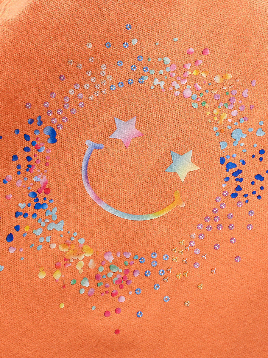 Arrival Autumn Girls’ Aesthetic Smiling Face Pattern Long Sleeves T-Shirt In European And American Style For Summer - Image 4