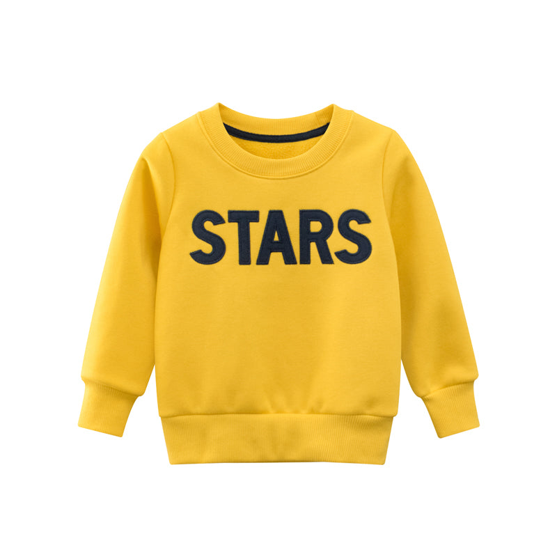 Boys Letter Print Round Collar Sweatshirt - Image 9