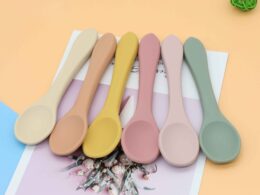 Baby Food Grade Complementary Food Training Silicone Spoon Fork Sets