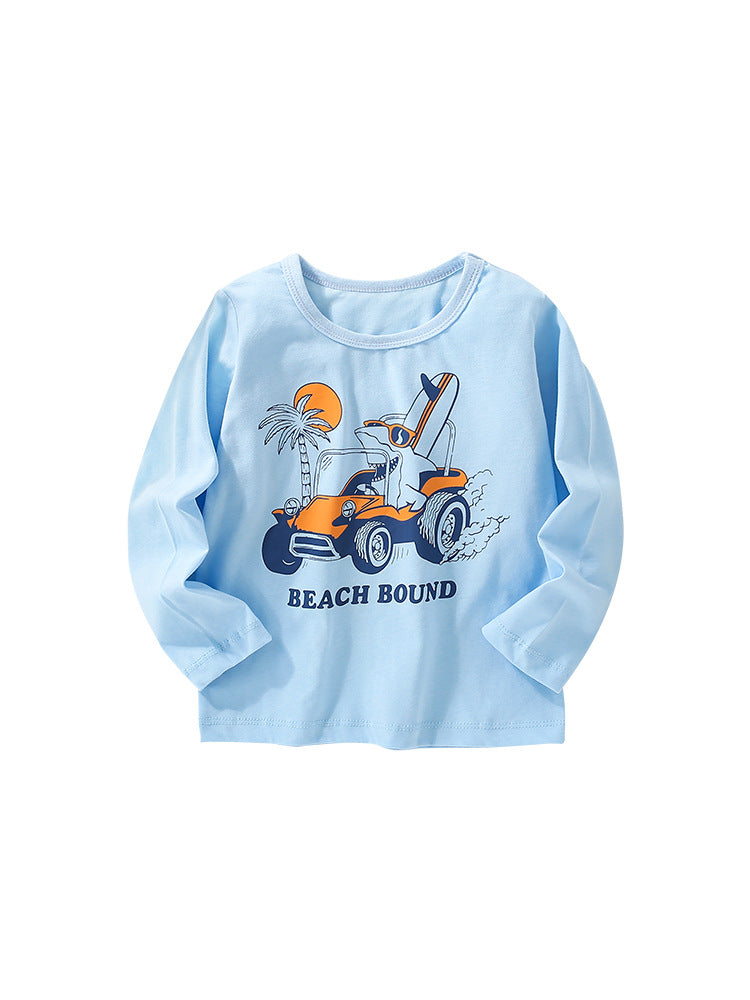 Toddler Boy Cartoon Pattern Crewneck Casual Shirts - Image 24