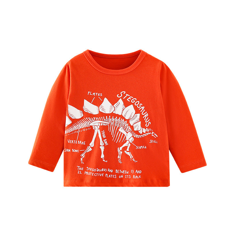 Baby Boy Cartoon Dinosaur Pattern Long Sleeve Cool Shirt - Image 8