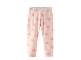 Autumn Arrival Baby Kids Girls Hearts Pattern Casual Pants