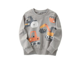 Autumn and Spring Arrival Cartoon Pattern Long Sleeves Pullover for Boys