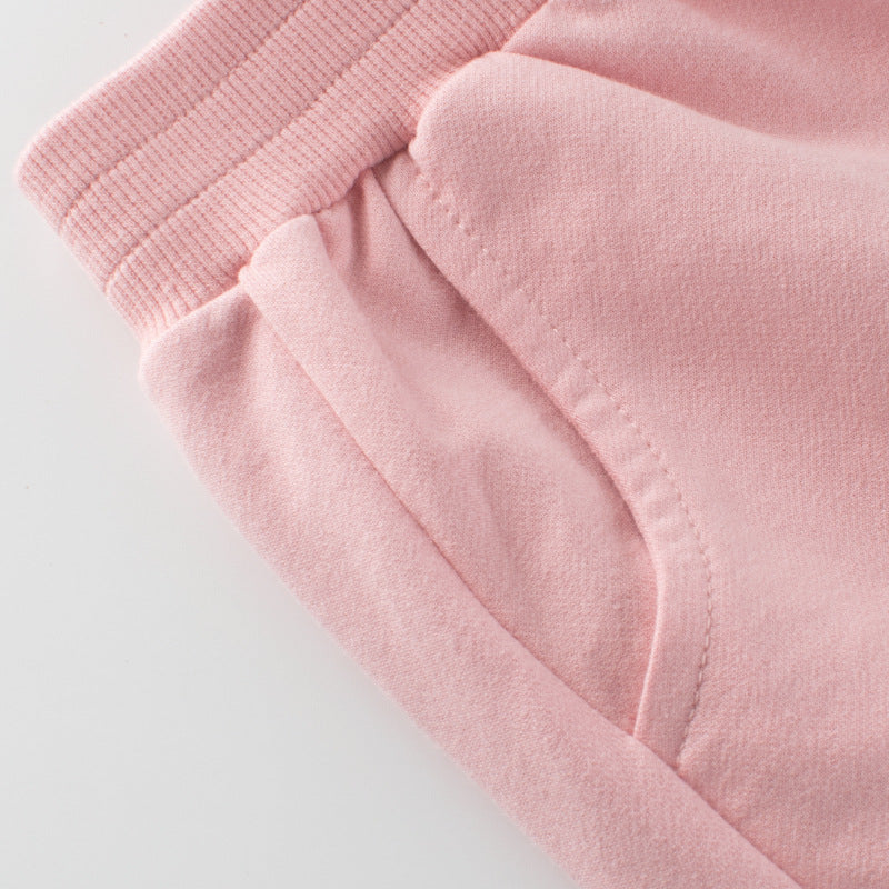 Baby Solid Color Side Cartoon Print Design Thin Style Pants - Image 5