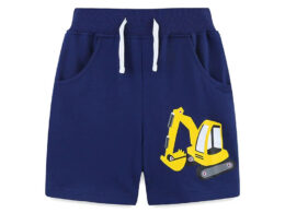 Summer Arrival Baby Kids Boys Cotton Casual Style Cartoon Excavator Pattern Shorts